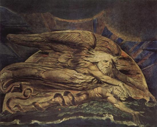Elohim Creating Adam by William Blake